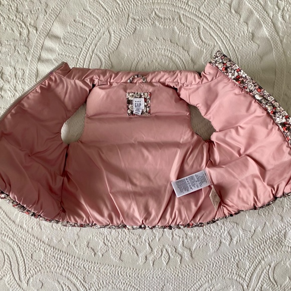 Baby Gap 12-18 Months Floral Puffer Vest - Picture 3 of 5
